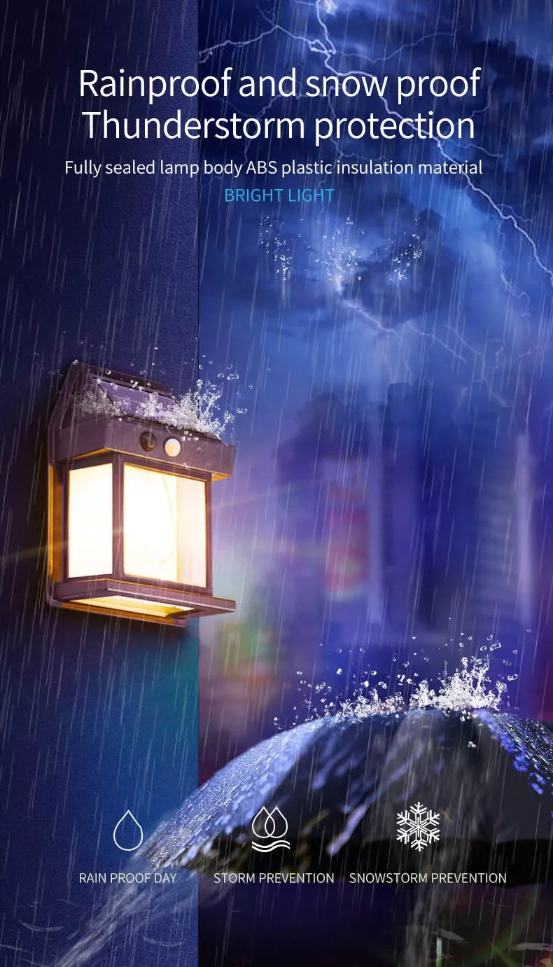 Solar LED Wall Light with Sensor