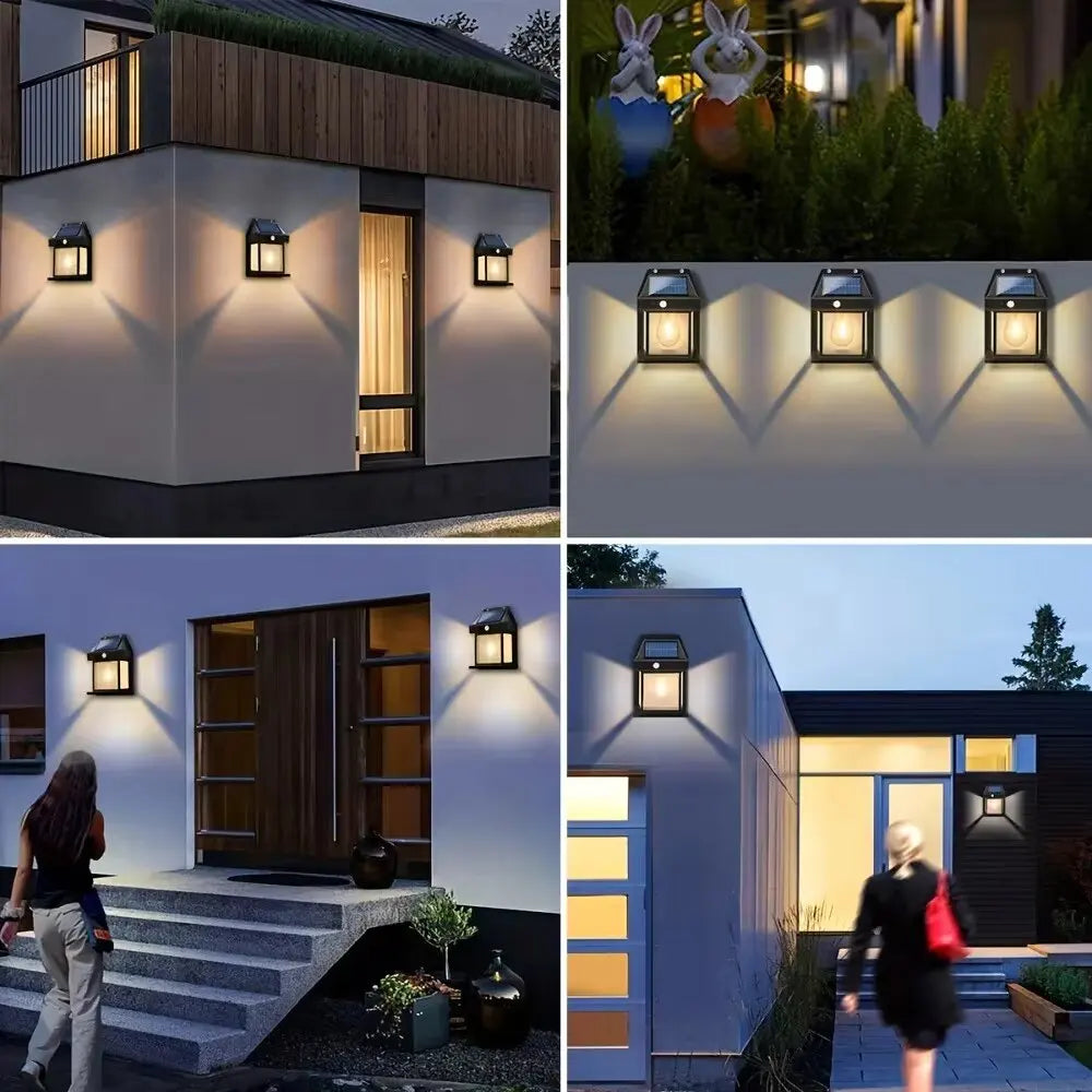Solar LED Wall Light with Sensor