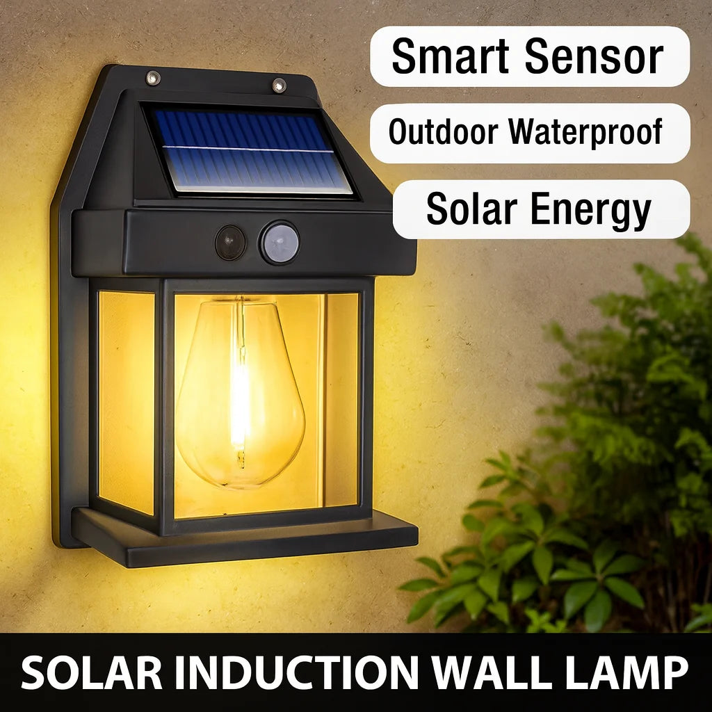 Solar LED Wall Light with Sensor