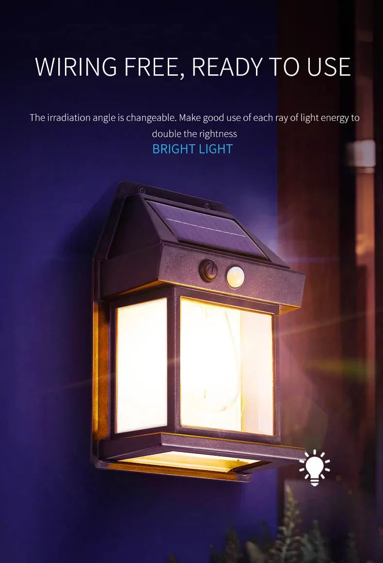 Solar LED Wall Light with Sensor